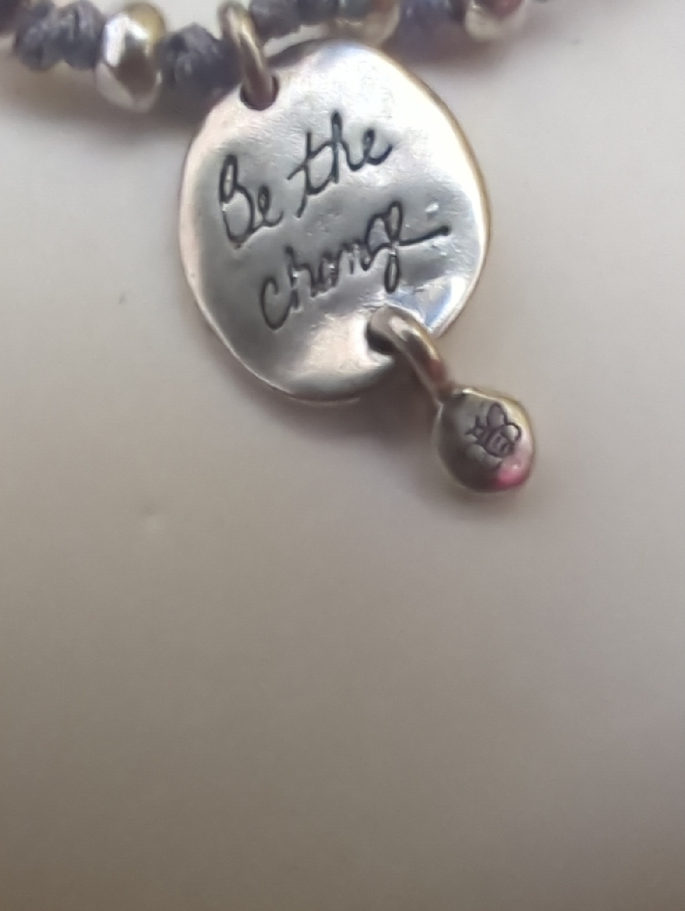 Super cute Be the change necklace
